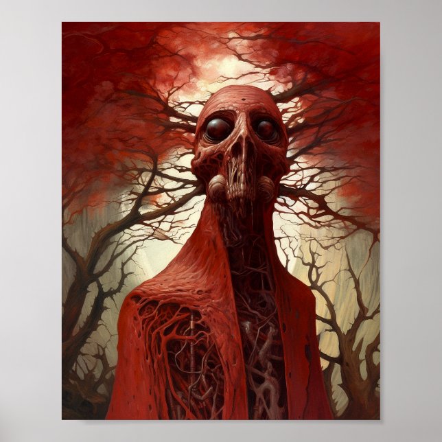 Alien Creater Sci-fi Horror Art Poster (Framsidan)