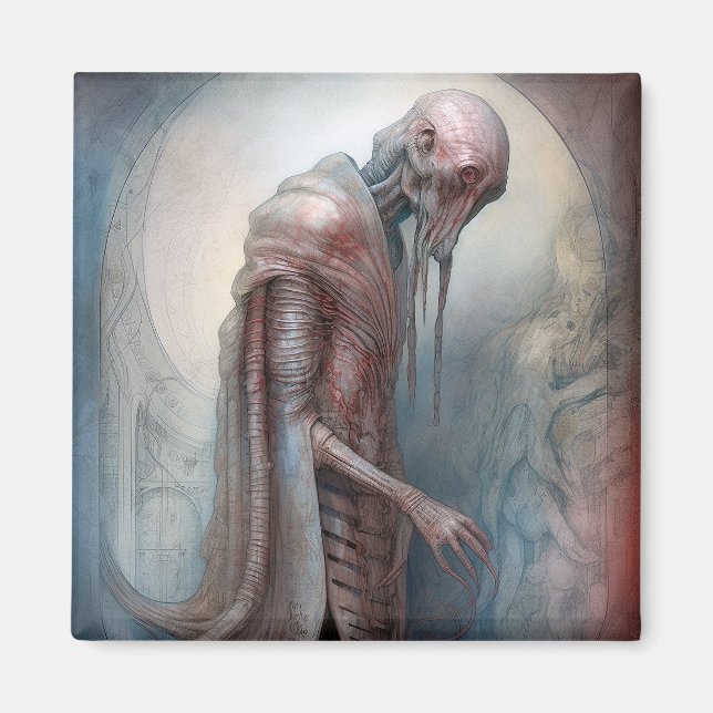 Alien Creature Science fiction Magnet (Framsidan)