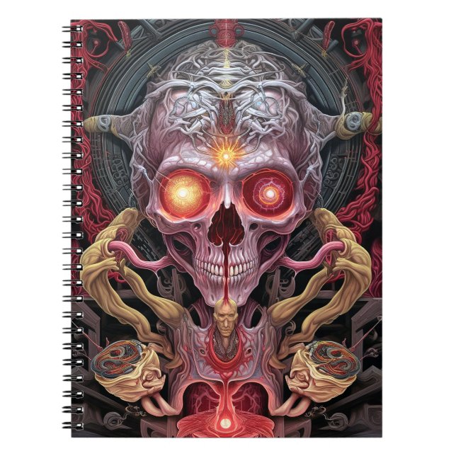 Alien Creature Surreal Horror Art Anteckningsbok (Framsidan)