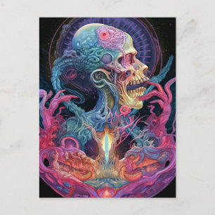 Alien Creature Surreal Horror Art Vykort