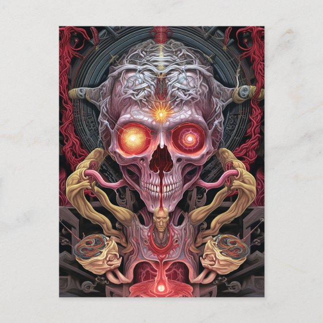 Alien Creature Surreal Horror Art Vykort (Framsida)