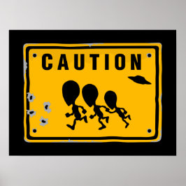 Alien Crossing-tecken Poster