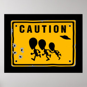Alien Crossing-tecken Poster
