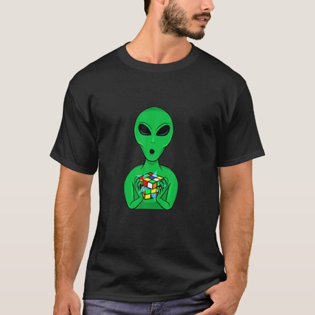 ALIEN CUBE - For Those Who Solve A Cube T Shirt (Framsida)