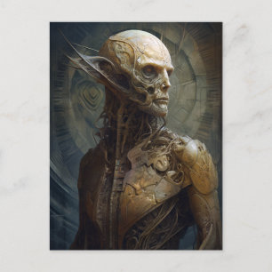 Alien Cyborg Futuristiska Science fiction Vykort