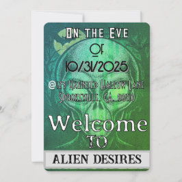 Alien Desires Halloween Inbjudningar