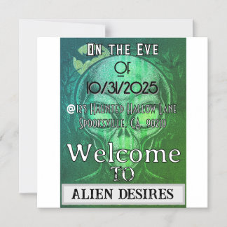 Alien Desires Halloween Magnetisk Inbjudningskort