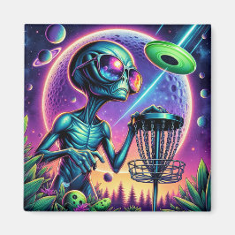 Alien Disk Golf Magnet