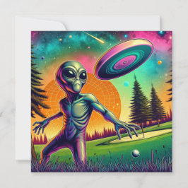 Alien Disk Golf med Planet Backgroud