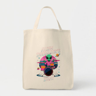 Alien Drummers Beat T-shirt - Funky Alien Graphic Tygkasse