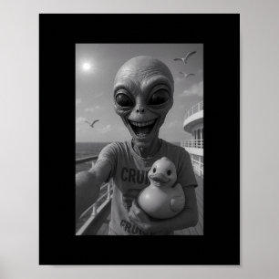 Alien Duck Kryssnings Semester – Rolig Alien Duck Poster