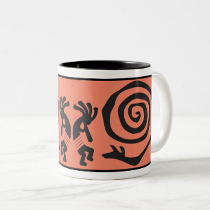 Alien eller Human Kokopelli Two-Tone Coffee Mugg