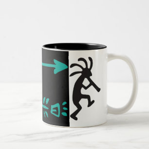 Alien eller Life Form Desert Kokopelli Two-Tone Ka Två-Tonad Mugg