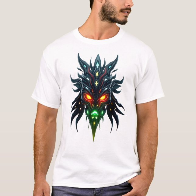 Alien Energy Core Tribal-mask T Shirt (Framsida)