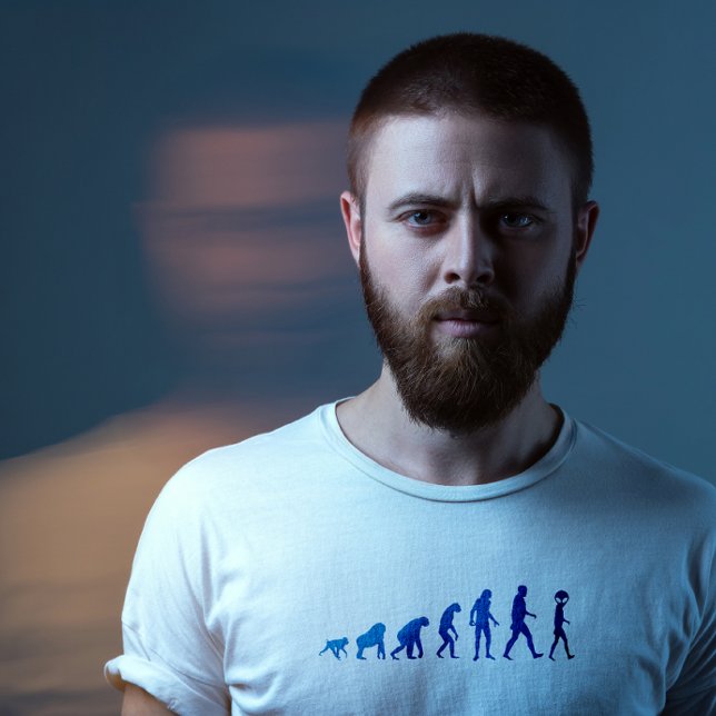 Alien Evolution Wht T-Shirt (Skapare uppladdad)