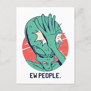 Alien Ew People Vykort