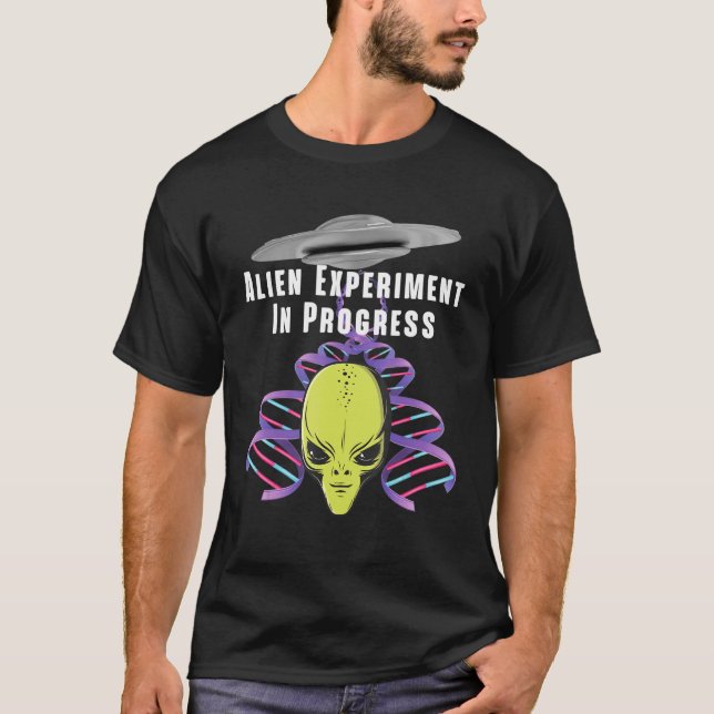 Alien Experiment Extraterrestrial Utomjordingars N T Shirt (Framsida)