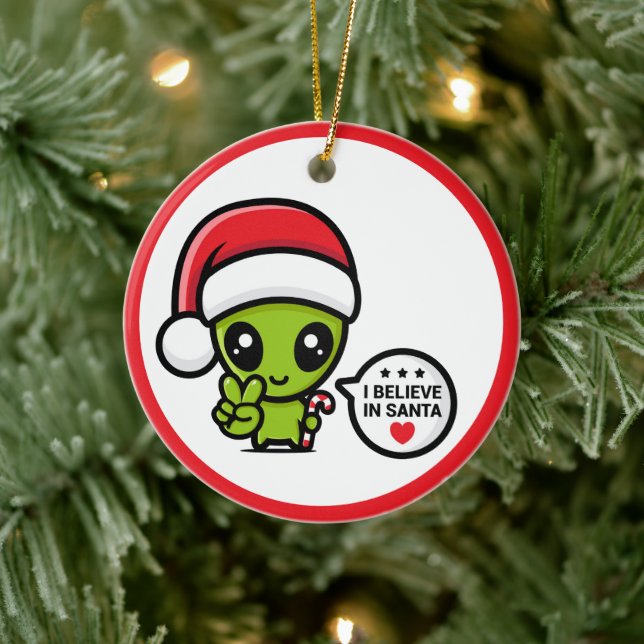 Alien Extraterrestrial Martian jul Ornament (Träd)