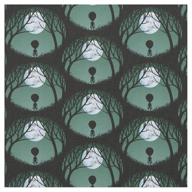Alien Fabric Cute Alein Fabric Anpassningsbar E.T. Tyg (Närbild)