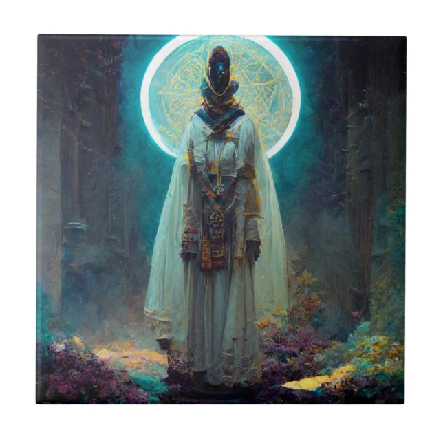 Alien Fae 2 Fantasy Sci-Fi Kakelplatta (Framsidan)