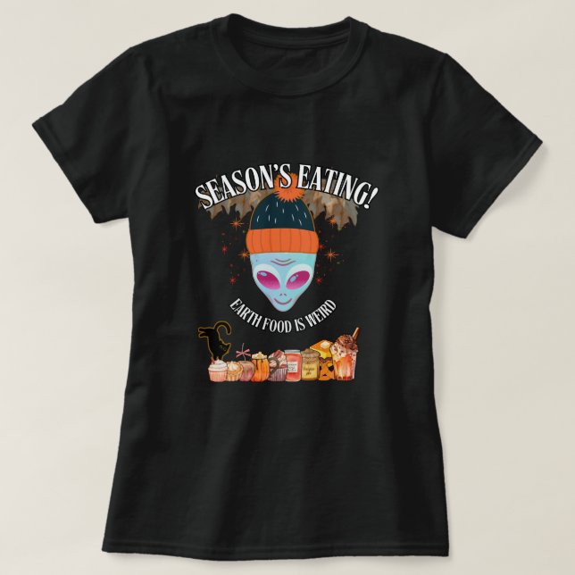 👽 Alien Fall Feast T-Shirt  (Design framsida)