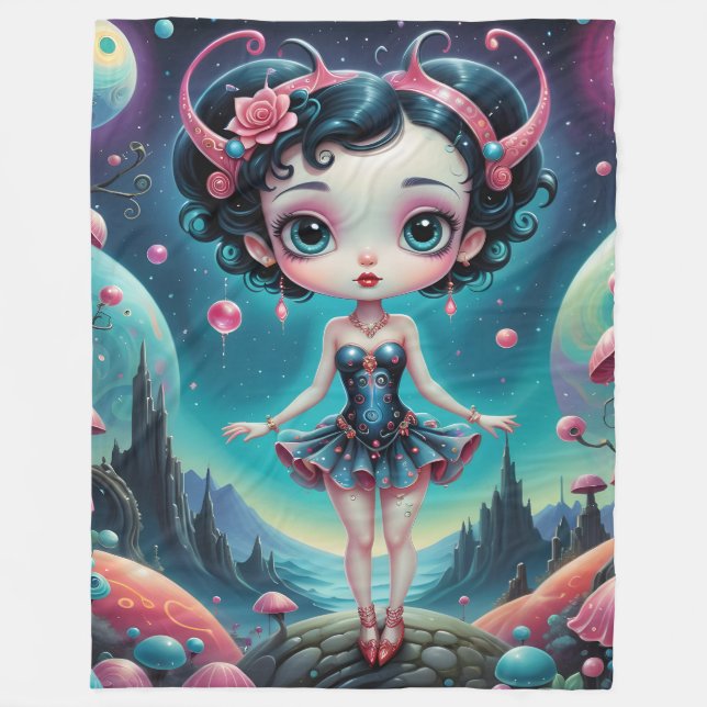 Alien Fantasty Fleecefilt (Framsidan)