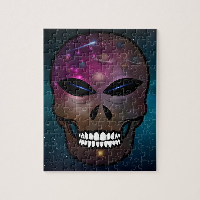 Alien Fantasy Skull Puzzle Universe & Planets Pussel (Vertikal)