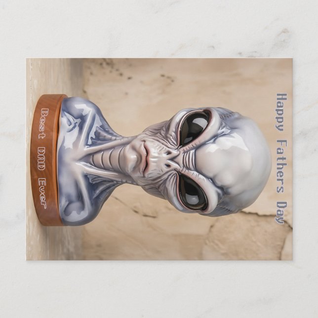 Alien Fars dag Helg Vykort (Framsida)