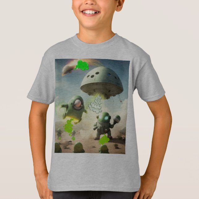 Alien Farting Invasion T Shirt (Framsida)