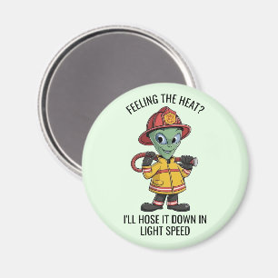 Alien Firefighter Magnet