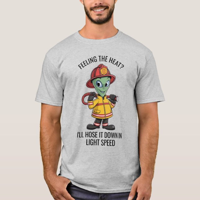 Alien Firefighter T Shirt (Framsida)