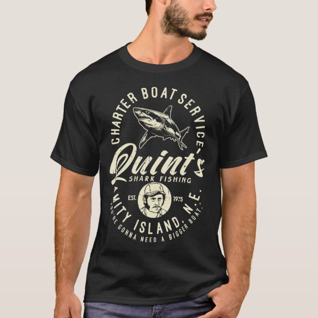 Alien Fishing Retro T Shirt (Framsida)