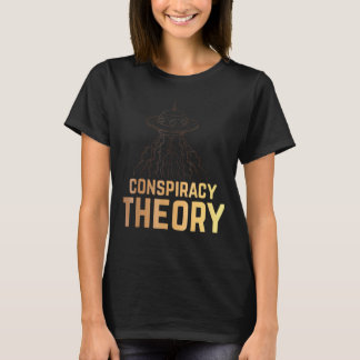 Alien Flies Saucer Ufo Conspiracy Teory T Shirt