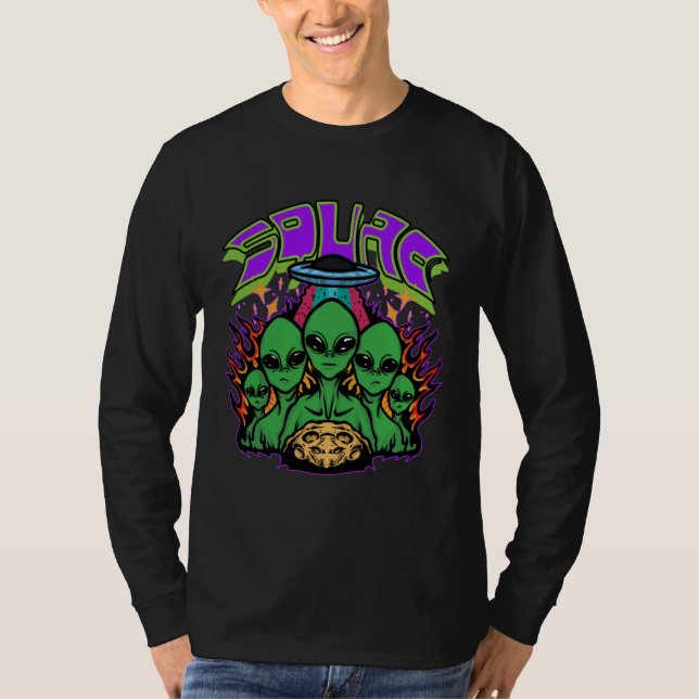 Alien  flying saucer alien ufo spaceship ar t shirt (Framsida)
