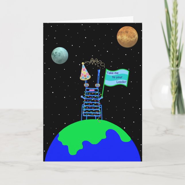 Alien födelsedagskort av Jo Images Kort (Framsida)