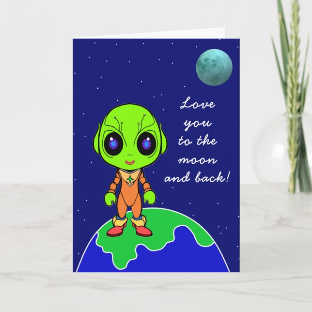 Alien Födelsedagskort nytt av Jo Images Meddelande (Framsida)