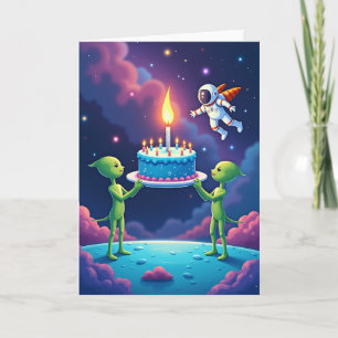 Alien Födelsedagspresent Kort