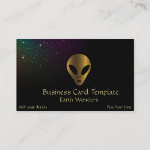 Alien för Guld Logotyp Visitkort