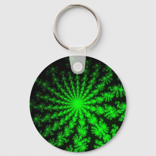 Alien Fractal Burst Nyckelring