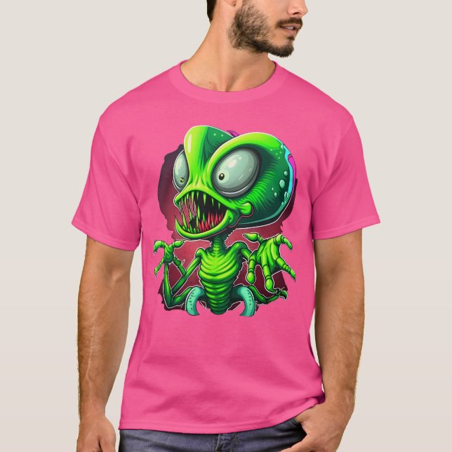 Alien från Planet Mars T Shirt (Framsida)