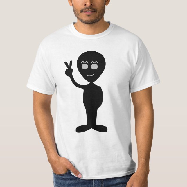 Alien fredstecken T-Shirt (Framsida)