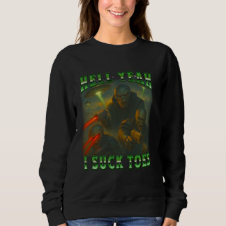 Alien Funny Sci-Fi helvetet Ja, jag suck Toes Boot T Shirt