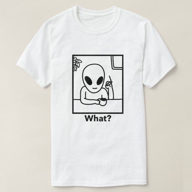 Alien Funny T Shirt (Design framsida)