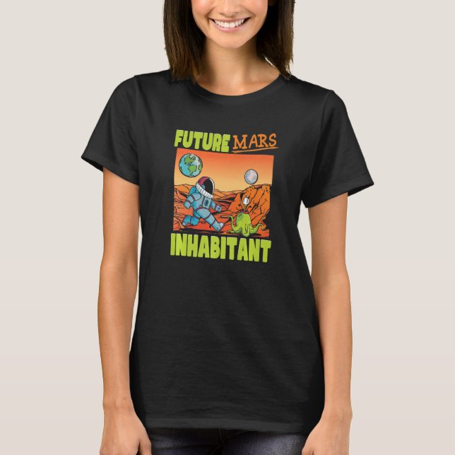 Alien Future Mars Inhabitant T Shirt (Framsida)