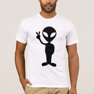 Alien, ge fredstecken, T-shirt
