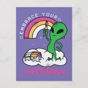 Alien ger dig ditt Wierness-vykort Vykort