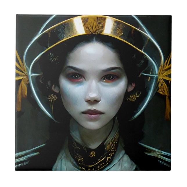 Alien Girl 2 Science fiction Kakelplatta (Framsidan)