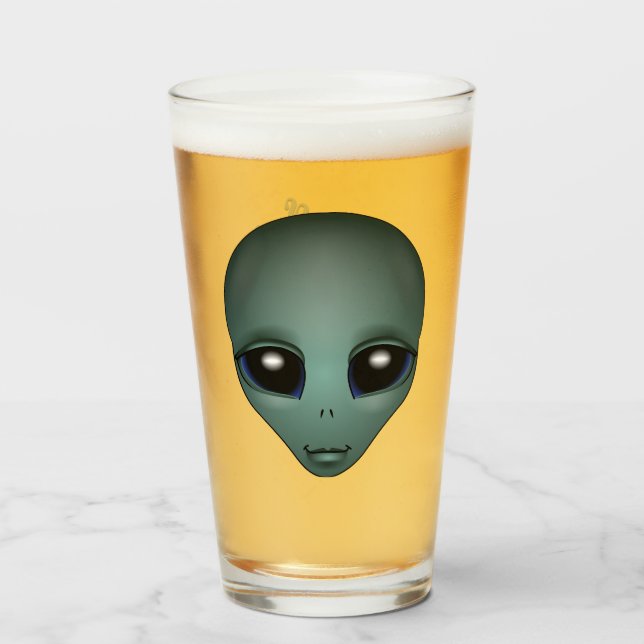 Alien Glass Cute Personlig Alien Glass Glaskopp (Framsida fylld)