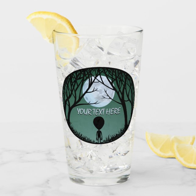 Alien Glass Personlig Cute Alien Glass Glaskopp (Framsida Ice)