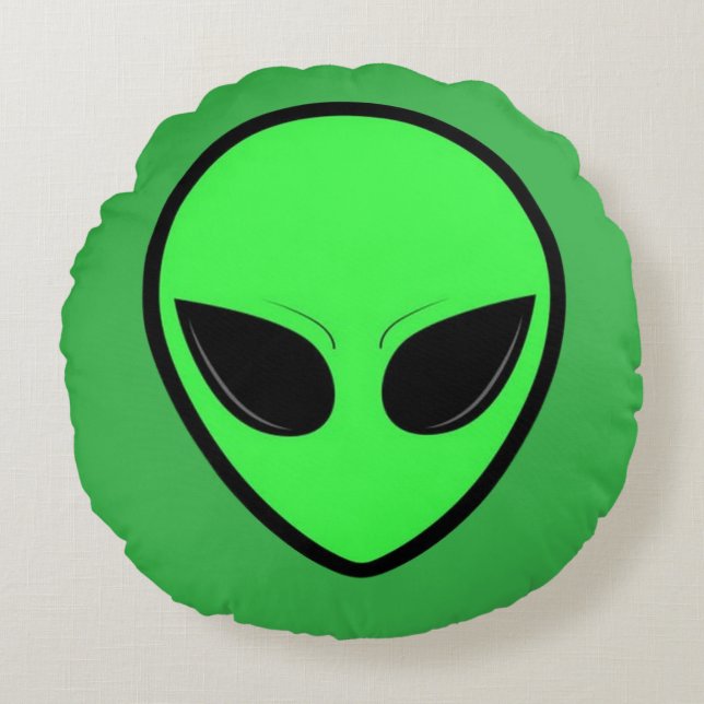 Alien Glow Round Pillow Rund Kudde (Framsidan)